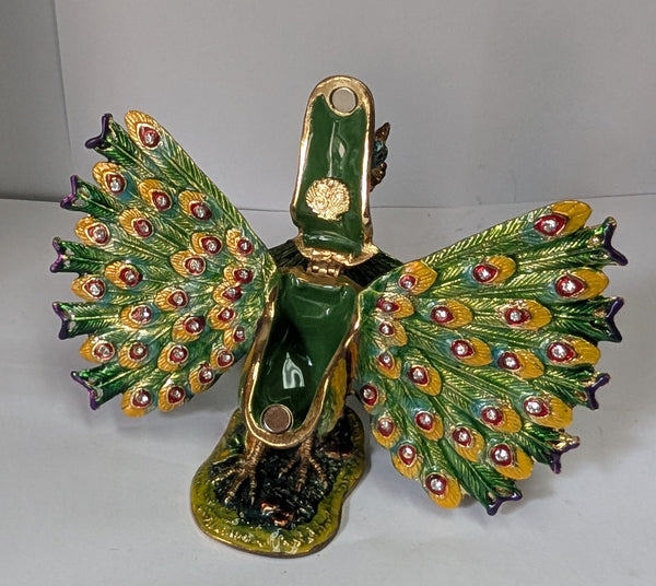 Large Peacock Jewelry Box