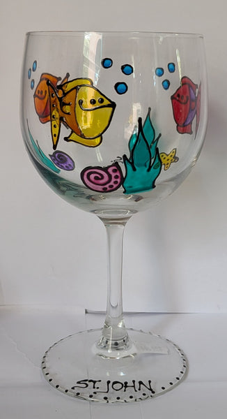 Hand-Painted Universal Wine Glasses by Stepho