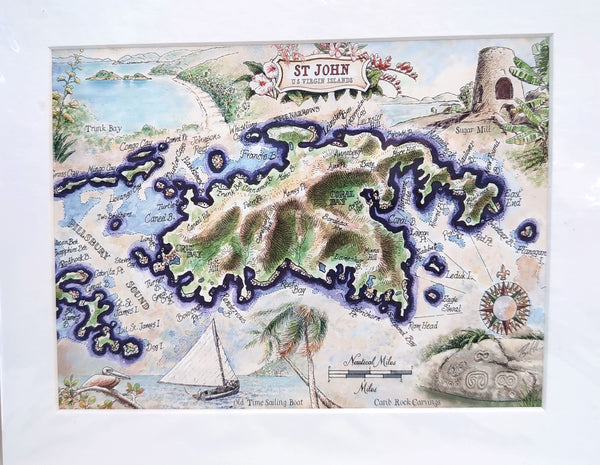St. John Map by Roger Ellis