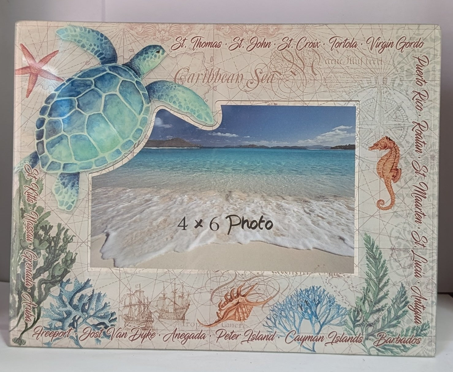 Mar Indigo Glass Photo Frame