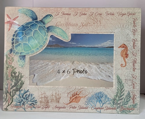 Mar Indigo Glass Photo Frame
