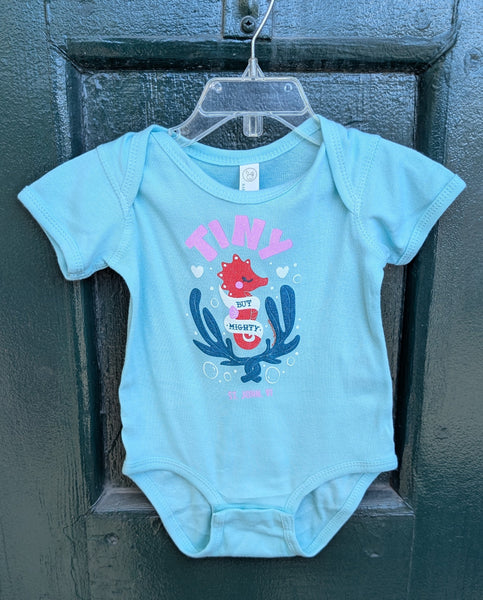 Tiny but Mighty Seahorse Onesie