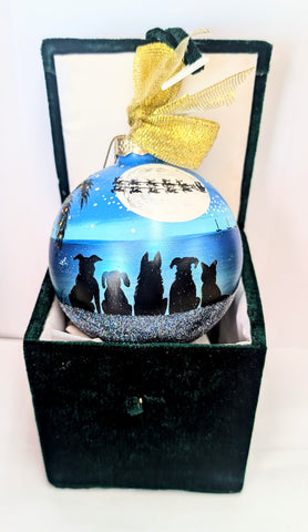 Hand Painted Glass Ball Silent Night Ornament - St. John, VI