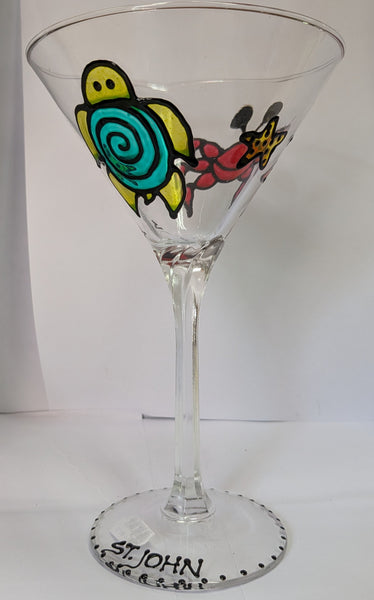Hand-Painted Martini Glasses by Stepho