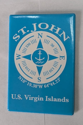 St. John, VI Compass Rose Magnet