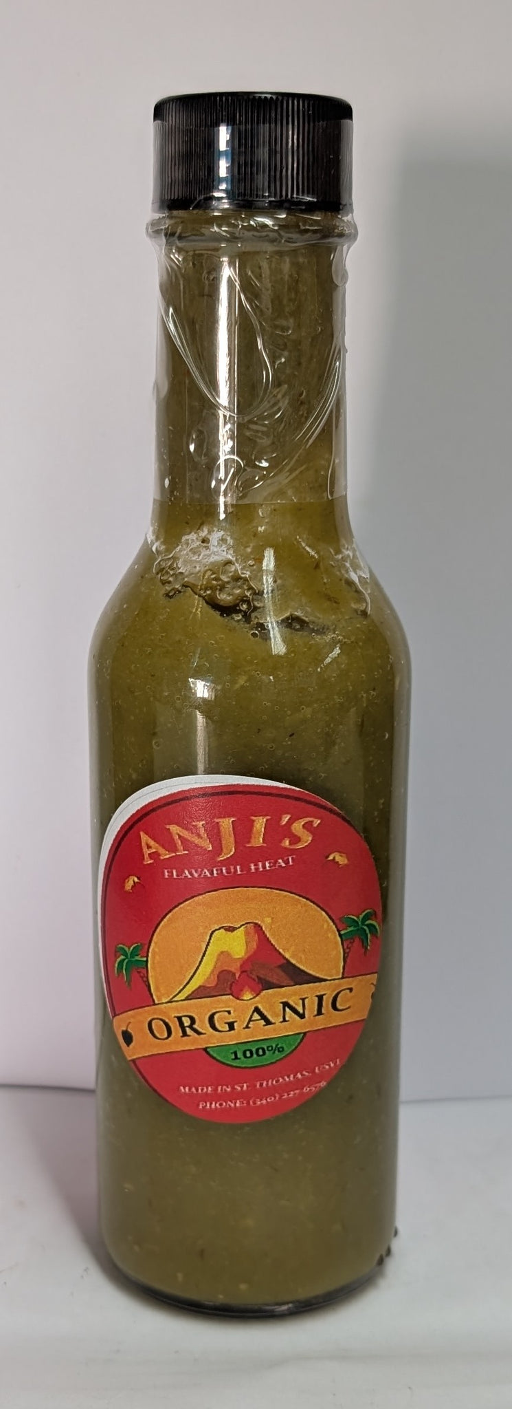 Anji's Flavaful Heat Hot Sauce Mild Jalapeno Verde
