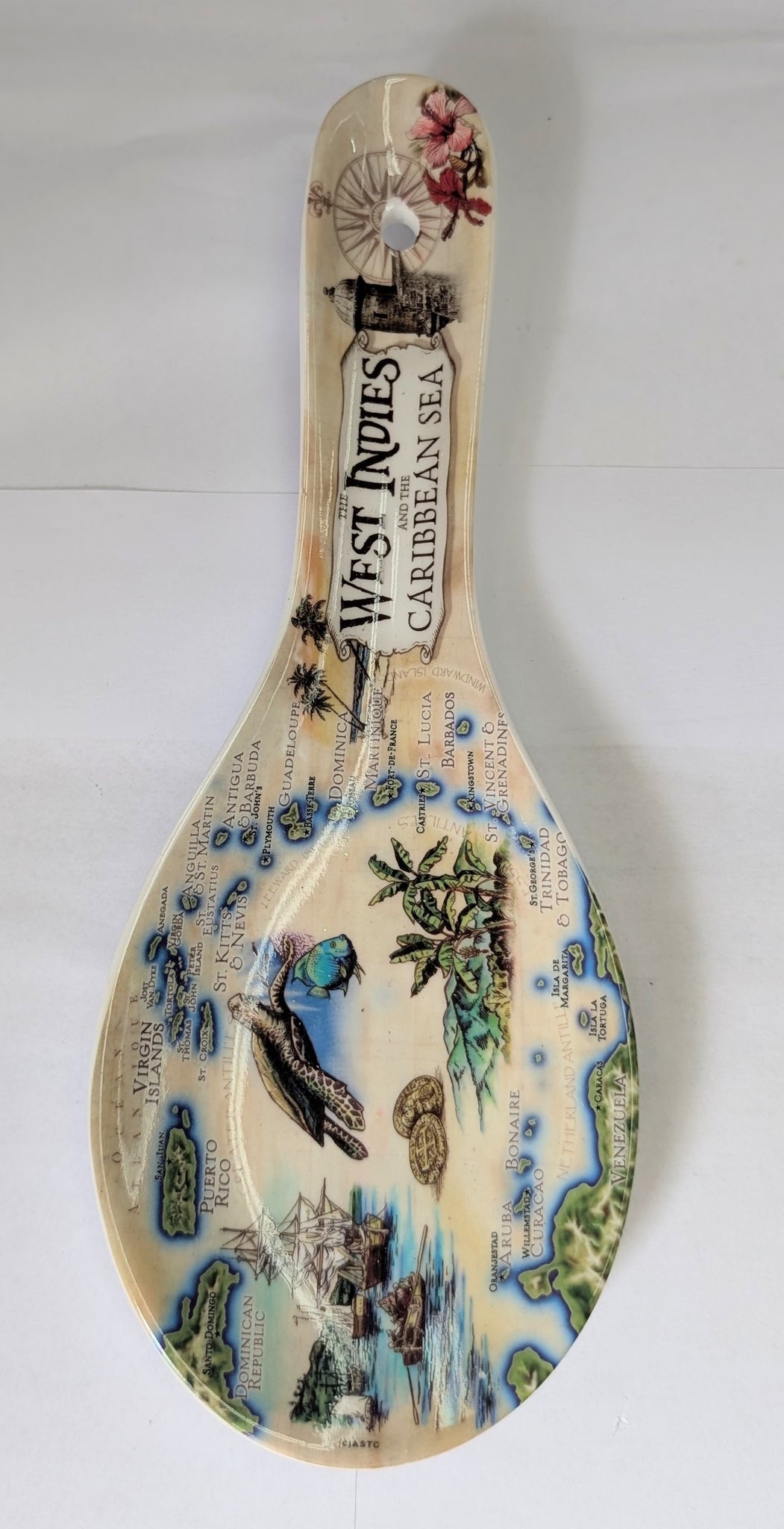 West Indies Antique Map Spoonrest