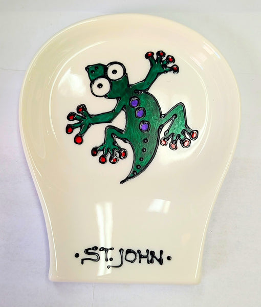 Oblong Hand painted Spoonrests by Stepho