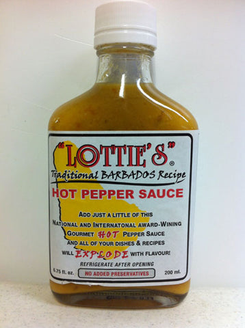 Lottie's Traditional Barbados Recipe Yellow Hot Pepper Sauce