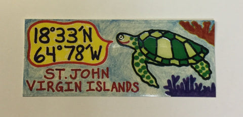 Turtle Coordinates Sticker