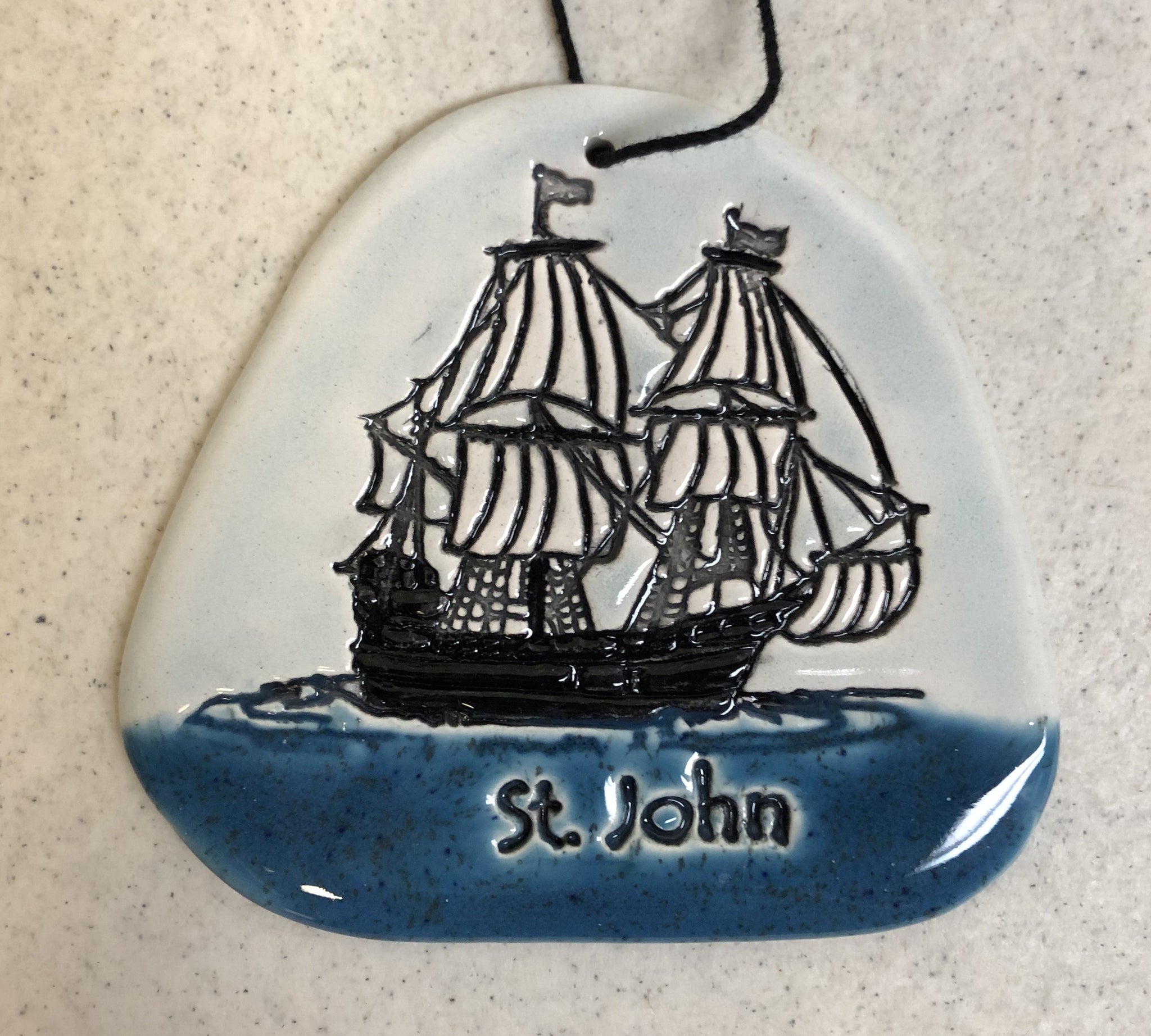 Pirate Ship Handcrafted Ceramic Ornament