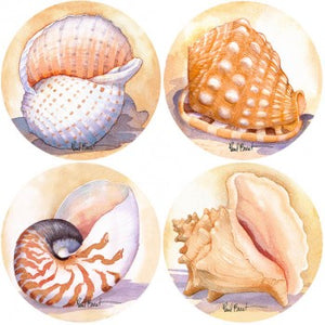 Shells by Paul Brent Set of Four Coasterstones