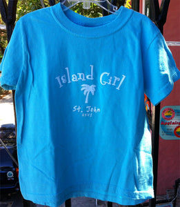 Island Girl Lagoon Blue Youth Tee Shirt