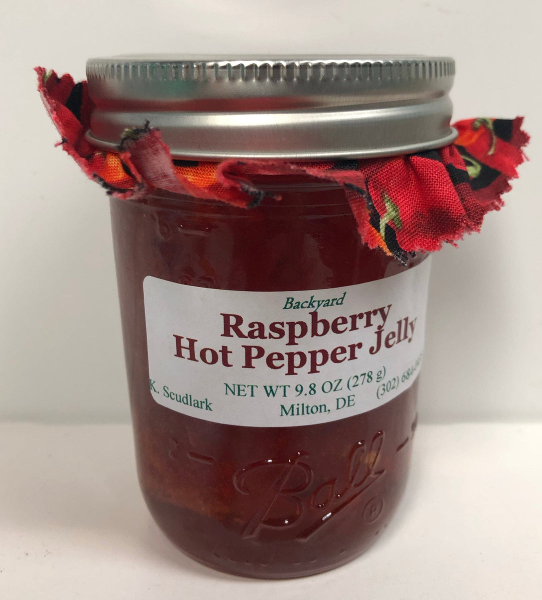 Backyard Raspberry Hot Pepper Jelly