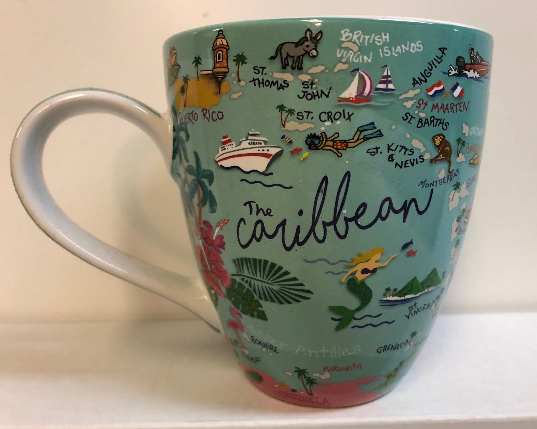 Caribbean Fun Map Mug