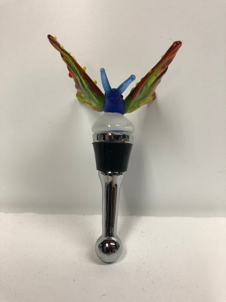 Butterfly Art Glass Winestopper