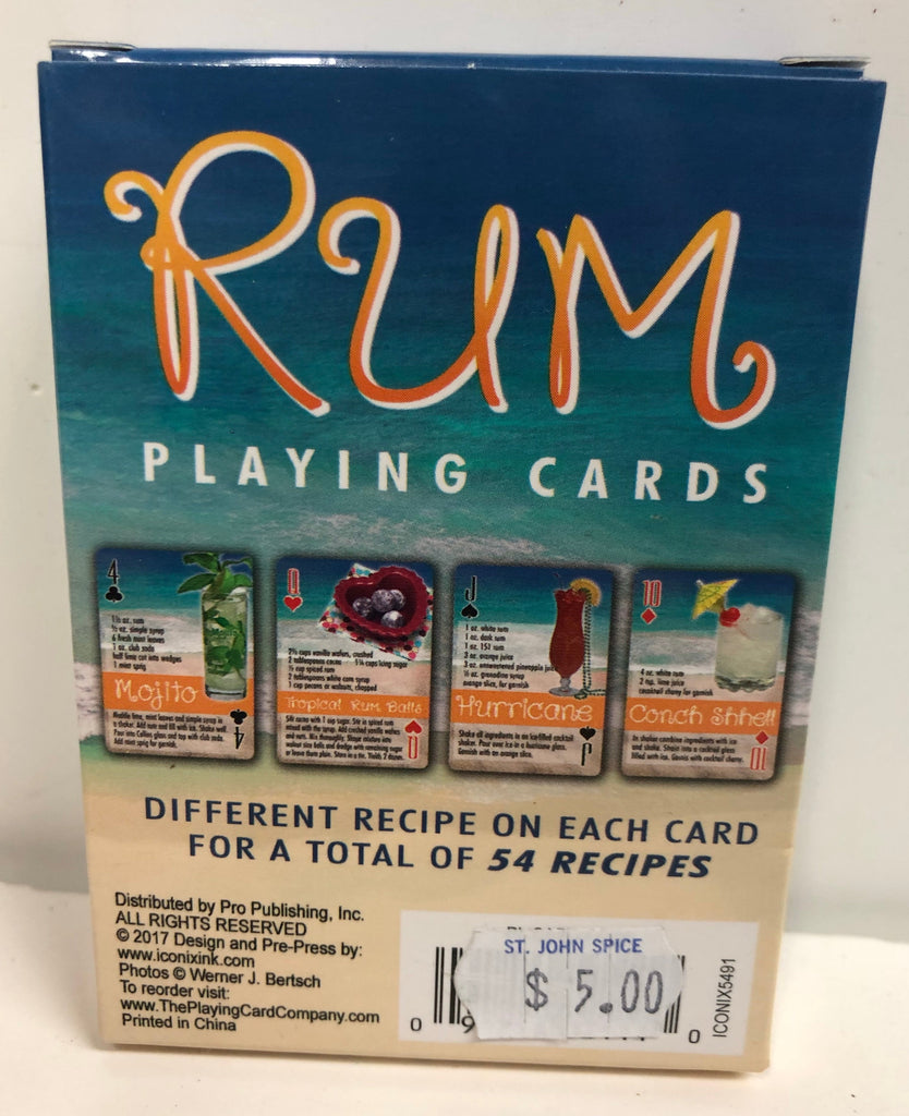 Rum Display Card Examples Rum Recipes Playing Cards – stjohnspice.com