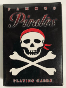 Famous Pirates with Red Hat Pirate Skull Playing Cards