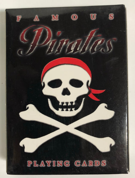 Famous Pirates with Red Hat Pirate Skull Playing Cards