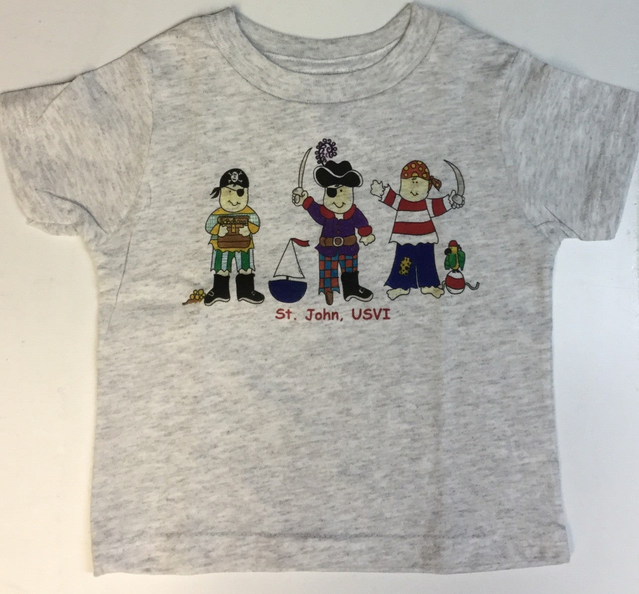 Three Pirates Gray Youth Tee Shirt for Infants
