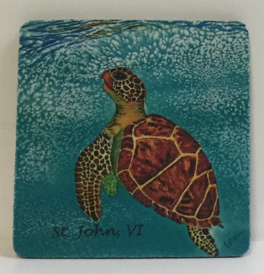 Turtle #3 Soft Coaster