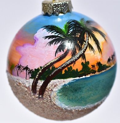 Life's a Beach Glass Ball Ornament - St. John, VI