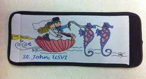Bride & Groom Seahorse Carriage Can Wrap